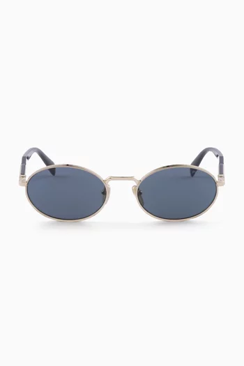 Oval Sunglasses in Metal