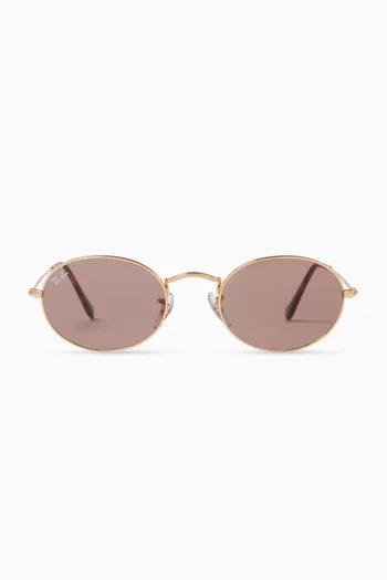 Oval Sunglasses in Metal