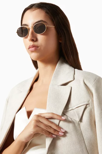 Oval Sunglasses in Metal