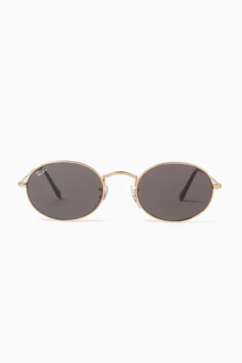 Oval Sunglasses in Metal