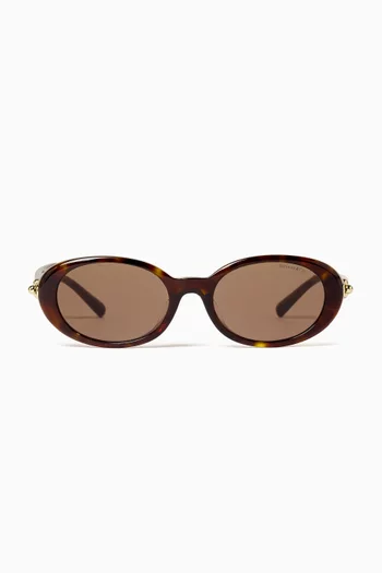 Oval Sunglasses in Acetate