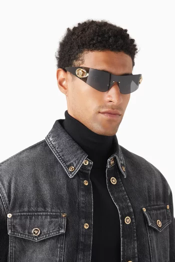 Visor Sunglasses in Metal