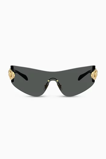 Visor Sunglasses in Metal