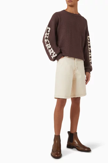 Crewneck Sweater in Cotton-knit