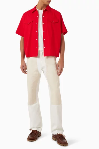Western Chevron Boxy Pocket T-shirt in Cotton