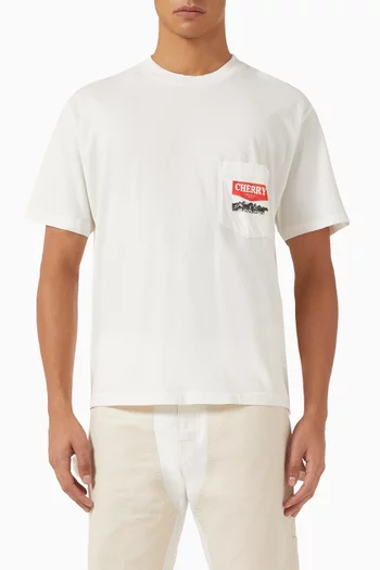 Western Chevron Boxy Pocket T-shirt in Cotton