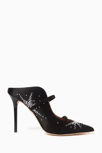 Maureen 100 Embellished Mules in Satin