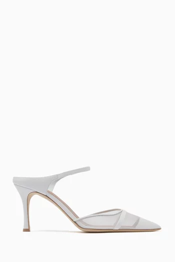 Uma 90 Mules in Mesh & Nappa