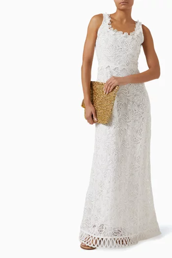 فستان فلورنس طويل دانتيل