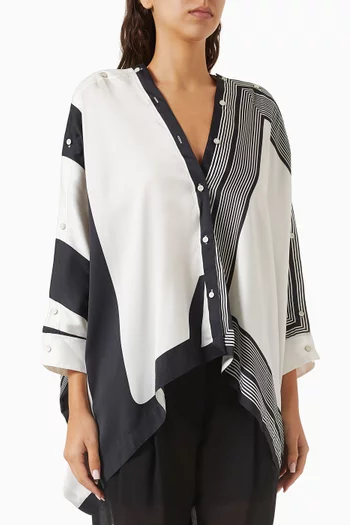 بلوزة بوشاح بوليستر معاد تدويره