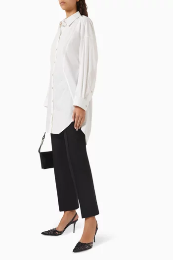 فستان بتصميم قميص فضفاض قطن