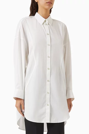 فستان بتصميم قميص فضفاض قطن