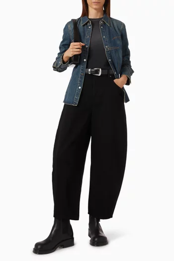 Bustier Shirt in Denim