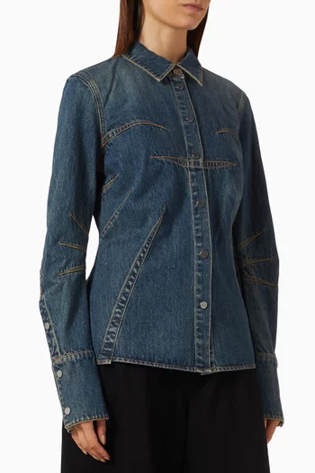 Bustier Shirt in Denim