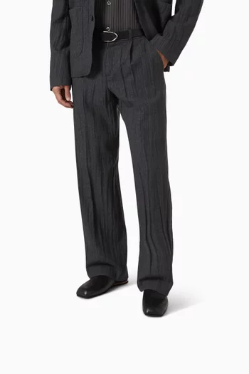 حذاء مفتوح سيجار جلد بقر بملمس ستان