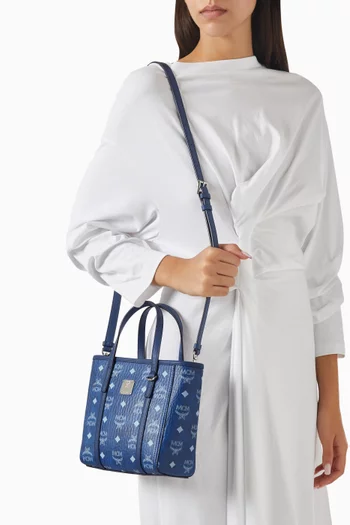Mini Toni Shopper Tote Bag in Visetos
