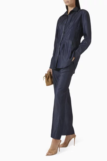 Corset-waisted Pants in Cambray