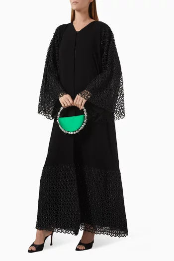 عباية دنتيل بتطريزات