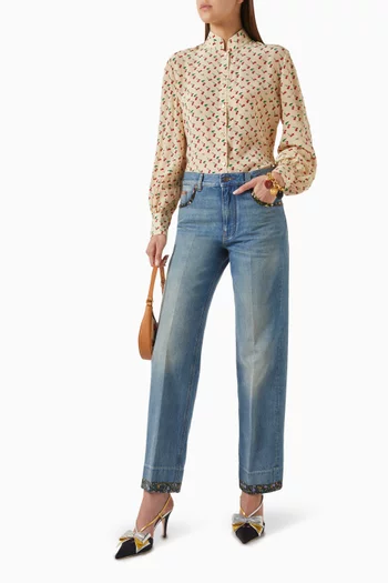Cherryfic Shirt in Crepe de Chine