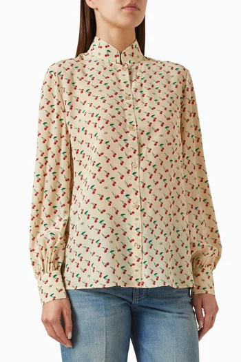Cherryfic Shirt in Crepe de Chine