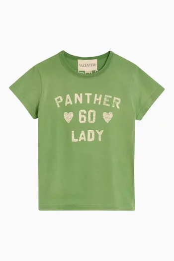 Panther Lady-print T-shirt in Cotton-jersey