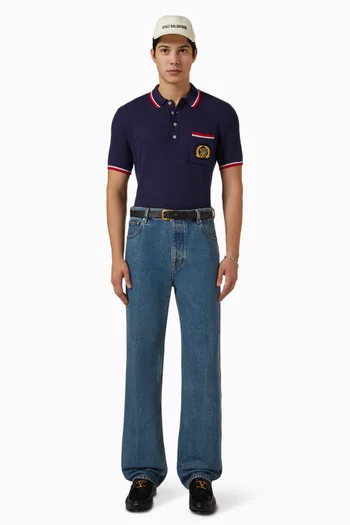 تي شيرت بولو برقعة VG قطن