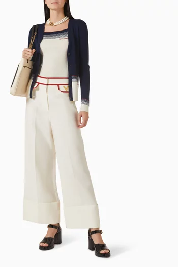 Chez Embroidered Top in Wool