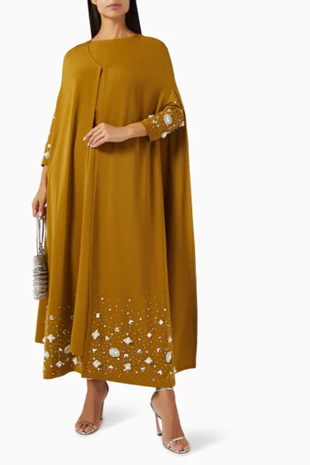 Embroidered Co-ord Set in Stretch Crepe