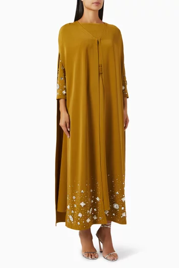 Embroidered Co-ord Set in Stretch Crepe