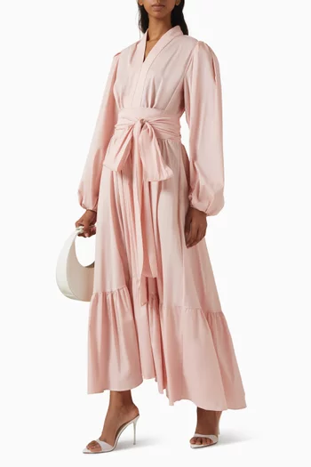 June Belted Dress in Cotton-blend