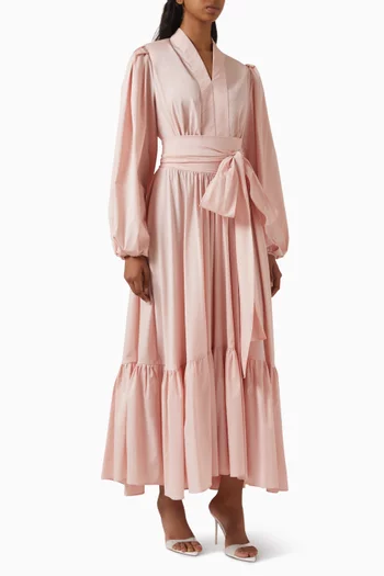 June Belted Dress in Cotton-blend