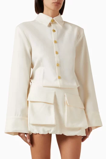 Cargo Shirt Mini Dress