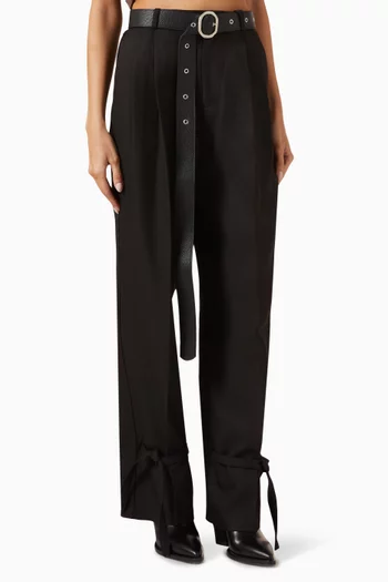 Extended Belt Cuff Tie Pants