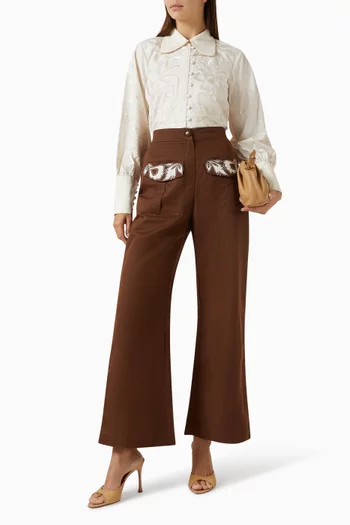 Embroidered Buttoned Shirt