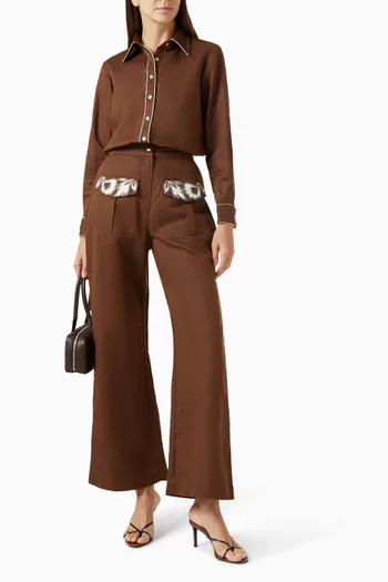 Contrast Piping Shirt