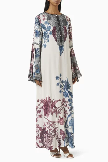 Bionda Printed Kaftan in Bemberg Crepe