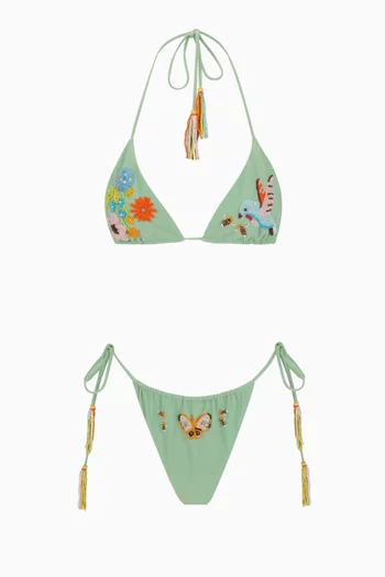 Mockingbird Beaded Kini Bikini Set