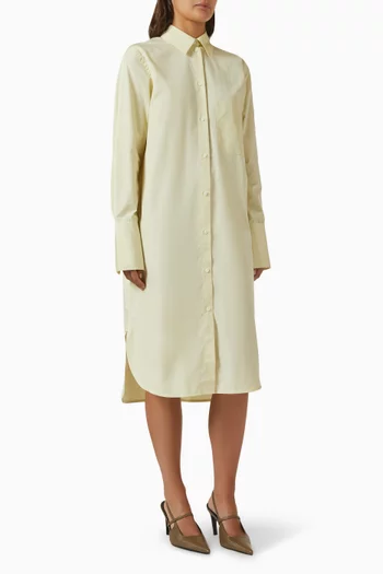 Kimono-sleeve Shirtdress in Poplin