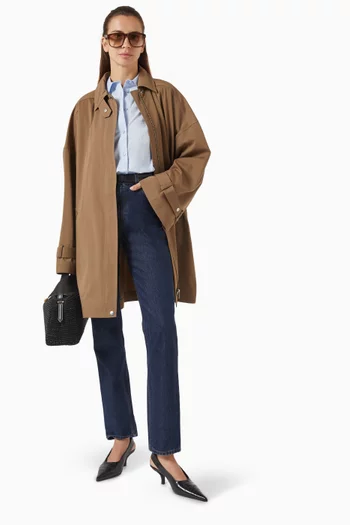 Oversized Trench Jacket in Organic Cotton