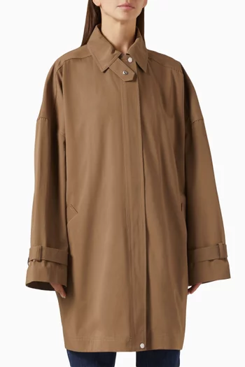 Oversized Trench Jacket in Organic Cotton