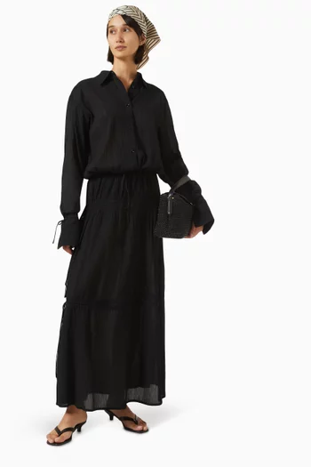 Drawstring Shirt in Organic Cotton
