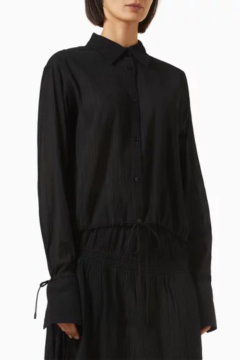 Drawstring Shirt in Organic Cotton