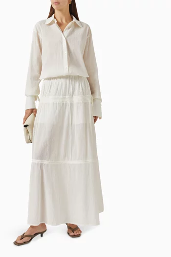 Drawstring Shirt in Organic Cotton