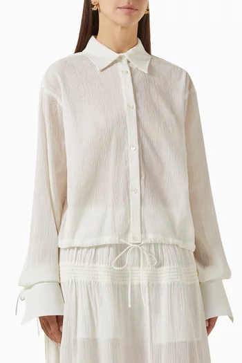 Drawstring Shirt in Organic Cotton
