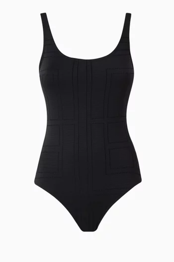 Monogram Pointelle Swimsuit