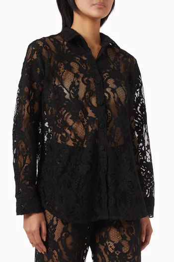 Athina Sheer Shirt in Lace