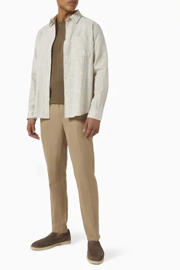 Liam Striped Shirt in Cotton-linen