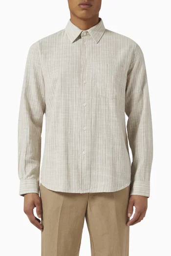 Liam Striped Shirt in Cotton-linen