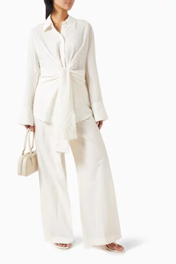 Knotted Shirt in Silk Blend