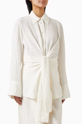 Knotted Shirt in Silk Blend